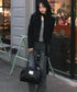 MUCENT(ムセント)/軽量 A4収納可 ロゴパッチ ショルダー トートバッグ/TIVE LEATHER SHOULDER BAG UNISEX | AT1262071 | ブラック