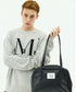 MUCENT(ムセント)/軽量 A4収納可 ロゴパッチ ショルダー トートバッグ/TIVE LEATHER SHOULDER BAG UNISEX | AT1262071 | ブラック