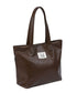 MUCENT(ムセント)/軽量 A4サイズ収納可 ロゴパッチ サイド ジッパー ショルダー トート バッグ/RIENNE SIDE ZIPPER LEATHER SHOULDER BAG | AT1262072 | ブラウン