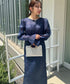 ジャガードシアースリーブロングドレス ロングワンピース パーティードレス 結婚式 お呼ばれ オケージョンドレス | MD2265115 | ネイビー