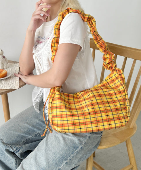 チェックギャザーショルダーバッグ | SL1265127 | イエロー