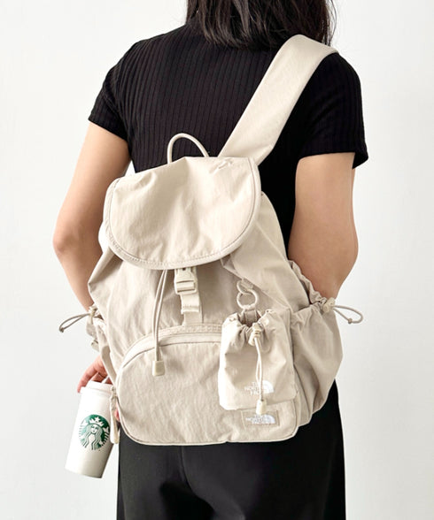 【】THE NORTH FACE(ザ・ノースフェイス)/巾着型 軽量 リュック バックパック/W'S BREEZE BACKPACK S | IM1262073 | サンドベージュ