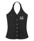 MUCENT(ムセント)/ホルターネック スリーブレス クロップ タンクトップ/MERA HALTER NECK CROP SLEEVELESS | AT2262078 | ブラック