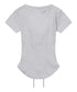 MUCENT(ムセント)/サロン アイレット レースアップ スリムフィット クロップド Tシャツ 半袖 /SARON EYELET LACE-UP SLIM FIT HALF T | AT2262079 | グレー