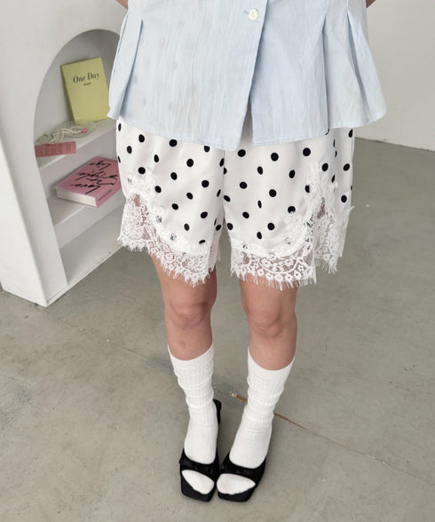 サテンドットショートパンツ | SL2265148 | ホワイト