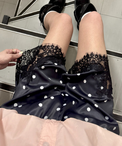 サテンドットショートパンツ | SL2265148 | ブラック系その他