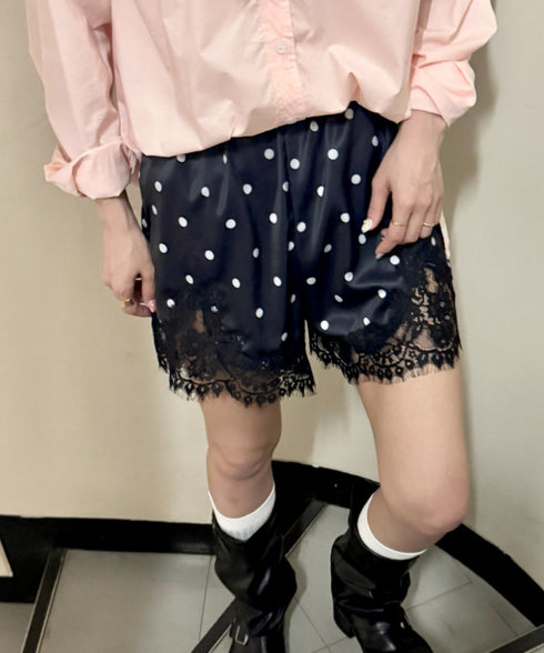 サテンドットショートパンツ | SL2265148 | ブラック系その他