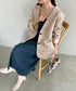 高身長さんも嬉しい♪LONGサイズ展開有 フロントジップデニムロングジャンパースカート デニムジャンスカ | MD2262063 | ブルー