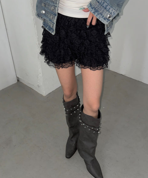 アソートフリルレースショートパンツ | BA2265083 | ブラック