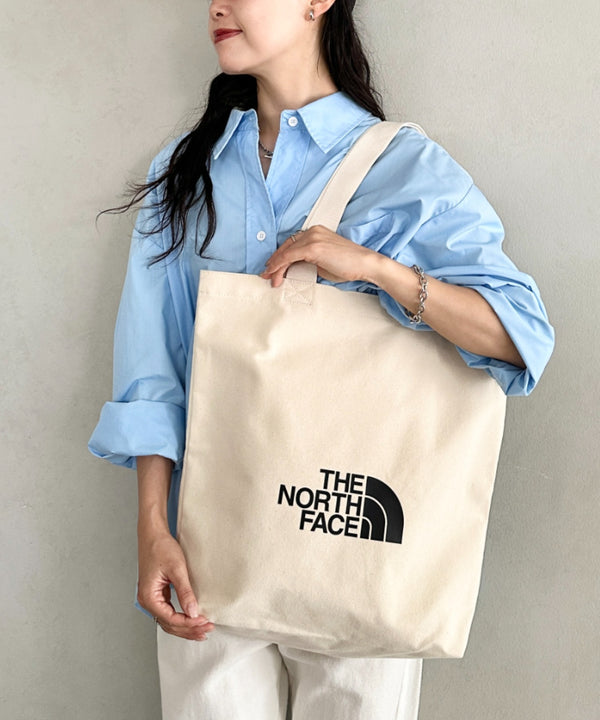 THE NORTH FACE(ザ・ノースフェイス)/A4対応 大容量 ロゴプリント コットン キャンバストートバッグ/TNF LOGO COTTON BAG M | IM1262087 | クリーム