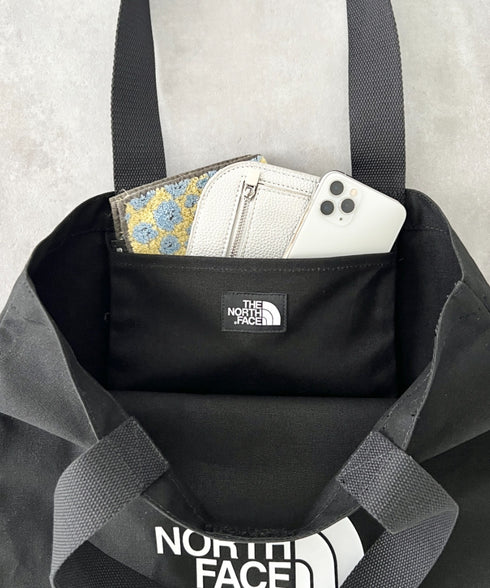 THE NORTH FACE(ザ・ノースフェイス)/A4対応 大容量 ロゴプリント コットン キャンバストートバッグ/TNF LOGO COTTON BAG M | IM1262087 | ターコイズブルー