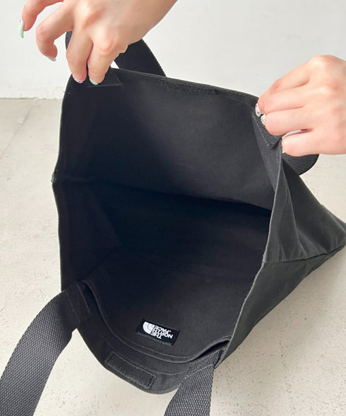 THE NORTH FACE(ザ・ノースフェイス)/A4対応 大容量 ロゴプリント コットン キャンバストートバッグ/TNF LOGO COTTON BAG M | IM1262087 | ターコイズブルー