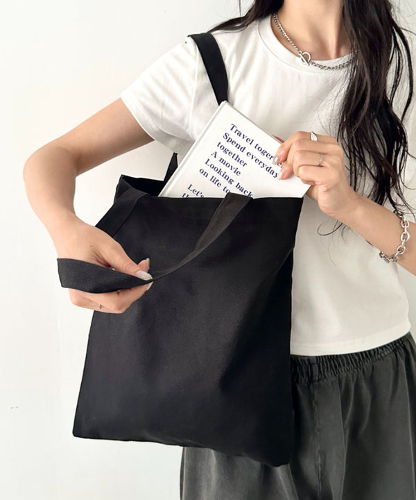 【NEWTRAL(ニュートラル)】/無地トート コットン100% エコバッグ/101 Basic Tote Bag Mサイズ | IM1262091 | ブラック