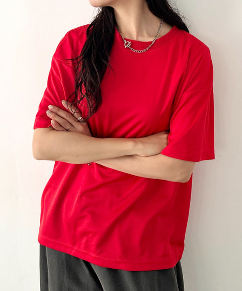 【NEWTRAL(ニュートラル)】/無地 クルーネック 半袖 Tシャツ ドライメッシュ/208 4.2oz Basic Dry Mesh Tee | NT2009008 | レッド