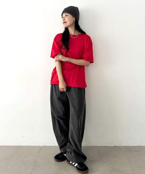 【NEWTRAL(ニュートラル)】/無地 クルーネック 半袖 Tシャツ ドライメッシュ/208 4.2oz Basic Dry Mesh Tee | NT2009008 | レッド