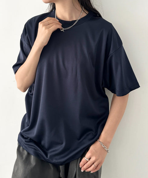 【NEWTRAL(ニュートラル)】/無地 クルーネック 半袖 Tシャツ ドライメッシュ/208 4.2oz Basic Dry Mesh Tee | NT2009008 | ネイビー