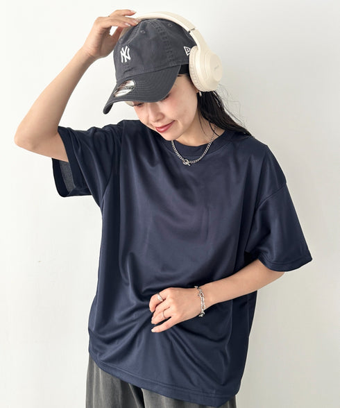 【NEWTRAL(ニュートラル)】/無地 クルーネック 半袖 Tシャツ ドライメッシュ/208 4.2oz Basic Dry Mesh Tee | NT2009008 | ネイビー