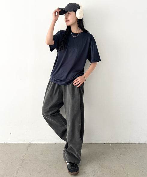 【NEWTRAL(ニュートラル)】/無地 クルーネック 半袖 Tシャツ ドライメッシュ/208 4.2oz Basic Dry Mesh Tee | NT2009008 | ネイビー