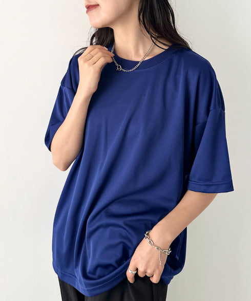 【NEWTRAL(ニュートラル)】/無地 クルーネック 半袖 Tシャツ ドライメッシュ/208 4.2oz Basic Dry Mesh Tee | NT2009008 | ブルー