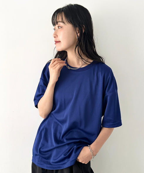 【NEWTRAL(ニュートラル)】/無地 クルーネック 半袖 Tシャツ ドライメッシュ/208 4.2oz Basic Dry Mesh Tee | NT2009008 | ブルー