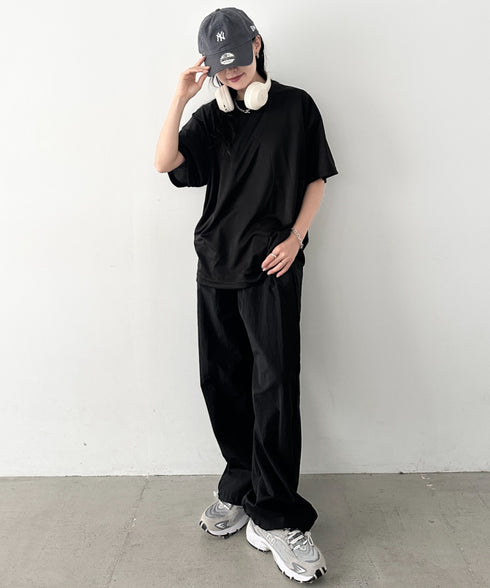 【NEWTRAL(ニュートラル)】/無地 クルーネック 半袖 Tシャツ ドライメッシュ/208 4.2oz Basic Dry Mesh Tee | NT2009008 | ブラック