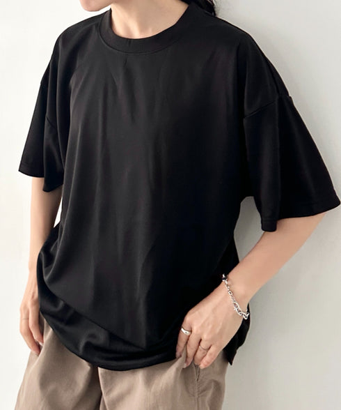 【NEWTRAL(ニュートラル)】/無地 クルーネック 半袖 Tシャツ ドライメッシュ/208 4.2oz Basic Dry Mesh Tee | NT2009008 | ブラック