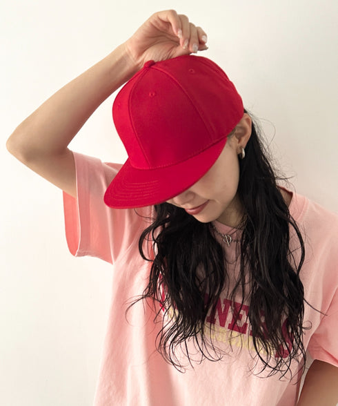 【NEWTRAL(ニュートラル)】/無地 平つば キャップ /501 Standard Basebll Cap | NT5009001 | レッド