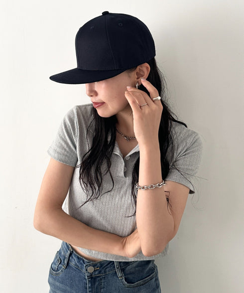 【NEWTRAL(ニュートラル)】/無地 平つば キャップ /501 Standard Basebll Cap | NT5009001 | ネイビー