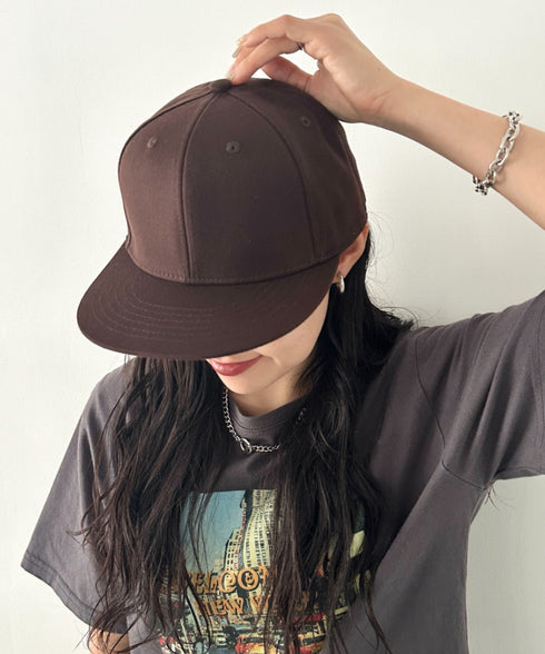 【NEWTRAL(ニュートラル)】/無地 平つば キャップ /501 Standard Basebll Cap | NT5009001 | ブラウン