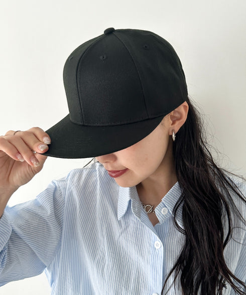 【NEWTRAL(ニュートラル)】/無地 平つば キャップ /501 Standard Basebll Cap | NT5009001 | ブラック