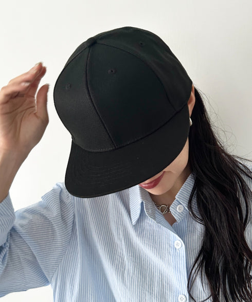 【NEWTRAL(ニュートラル)】/無地 平つば キャップ /501 Standard Basebll Cap | NT5009001 | ブラック