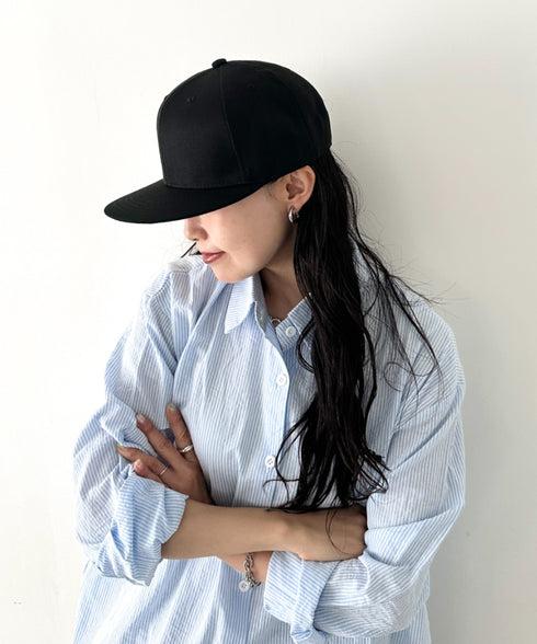 【NEWTRAL(ニュートラル)】/無地 平つば キャップ /501 Standard Basebll Cap | NT5009001 | ブラック