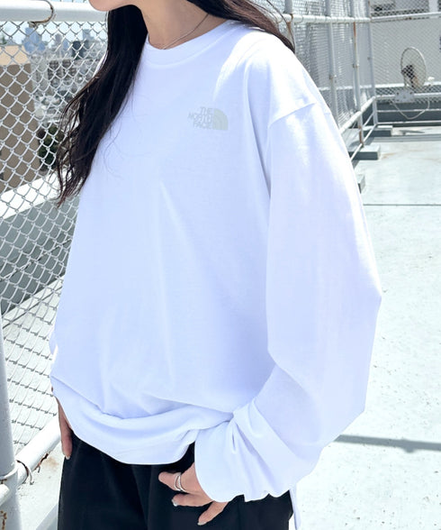 THE NORTH FACE(ザ・ノースフェイス)/ワンポイント ロゴプリント クルーネック 長袖 無地 ロンT /M'S EVERLITTE L/S TEE | IM2263012 | ホワイト