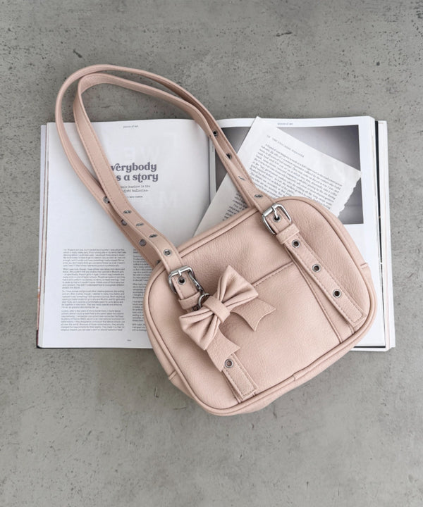 リボンチャームスクエアボストンバッグ | SL1266019 | ピンク