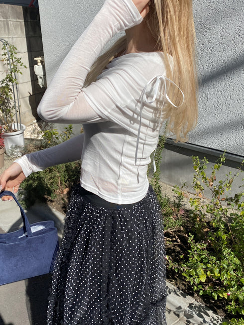 フェアリーリボンオフショルトップス | SL2251604 | ホワイト