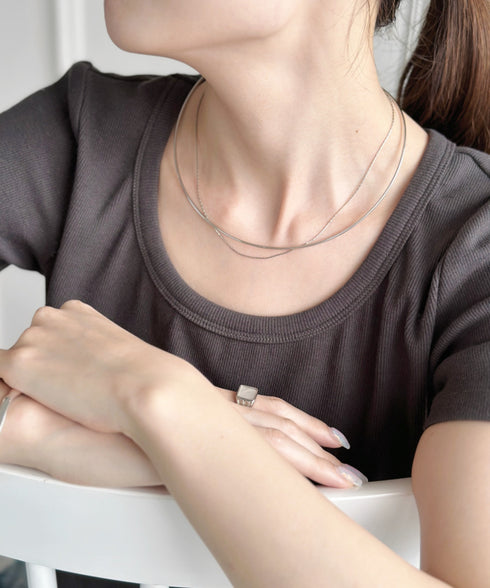 ショートメタルチョーカーネックレス | IS42311032 | シルバー