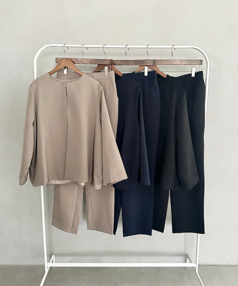 ノーカラージャケット+パンツ2点SET フォーマルスーツセット | MD2266009 | ネイビー