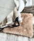 【A4収納】フェイクファー2WAYチェックナップサック | SL1264004 | ブラウン