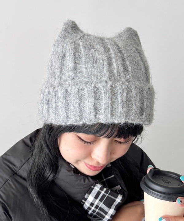 モチモチ猫耳ニットキャップ | SL5266034 | グレー