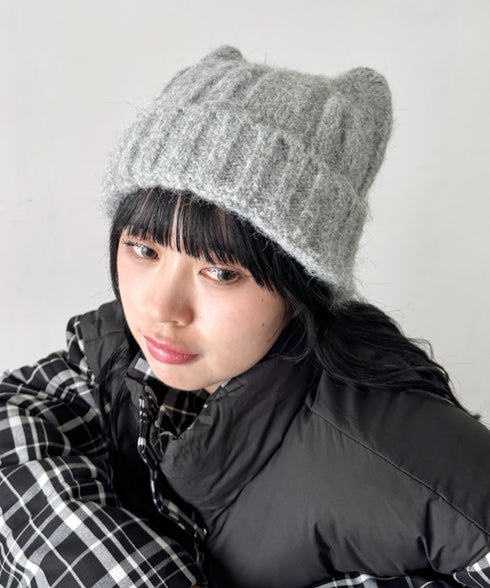 モチモチ猫耳ニットキャップ | SL5266034 | グレー