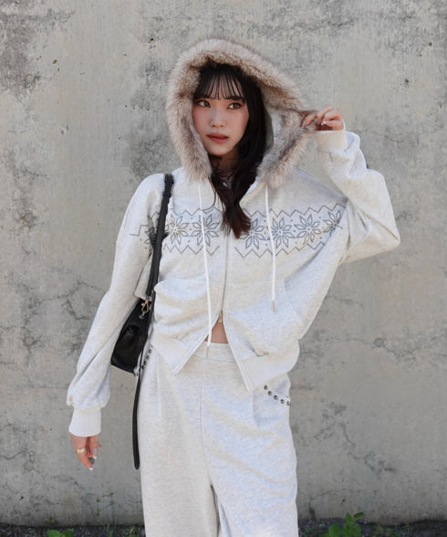 【販売開始:10月9日(金) PM12:00~】【陽世×Bammコラボ】サイドスタッズスウェットワイドパンツ | BA2266069 | アッシュグレー