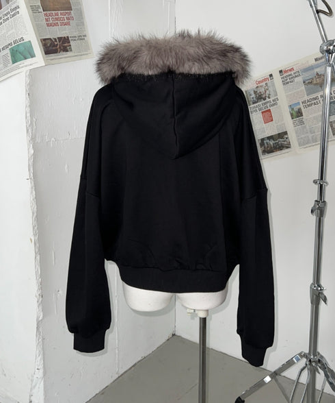 【販売開始:10月9日(金) PM12:00~】【陽世×Bammコラボ】ノルディックダブルジップファーパーカー | BA2266070 | ブラック