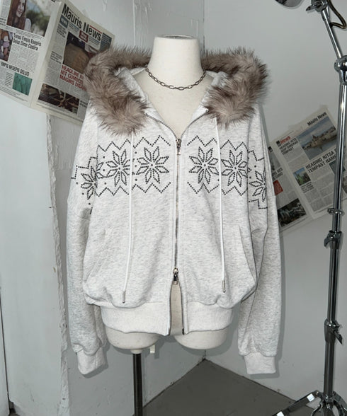 【販売開始:10月9日(金) PM12:00~】【陽世×Bammコラボ】ノルディックダブルジップファーパーカー | BA2266070 | アッシュグレー