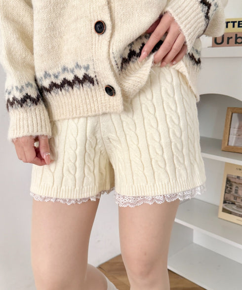 レースヘムニットショートパンツ | SL2264035 | アイボリー