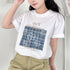 チェックボックスロゴプリント半袖Tシャツ | SL2262007 | ブルー