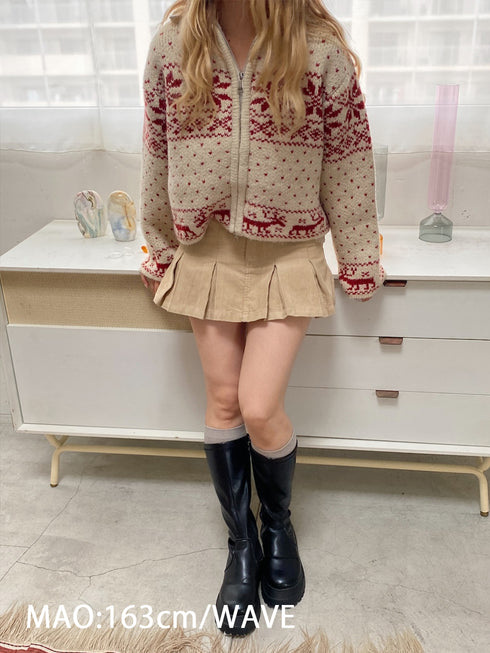 ノルディックジップセーター | SL2244610 | アイボリー