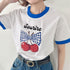 チェリーリボン半袖リンガーTシャツ | SL2252019 | ブルー