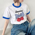 チェリーリボン半袖リンガーTシャツ | SL2252019 | ブルー