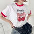 チェリーリボン半袖リンガーTシャツ | SL2252019 | レッド