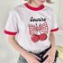 チェリーリボン半袖リンガーTシャツ | SL2252019 | レッド